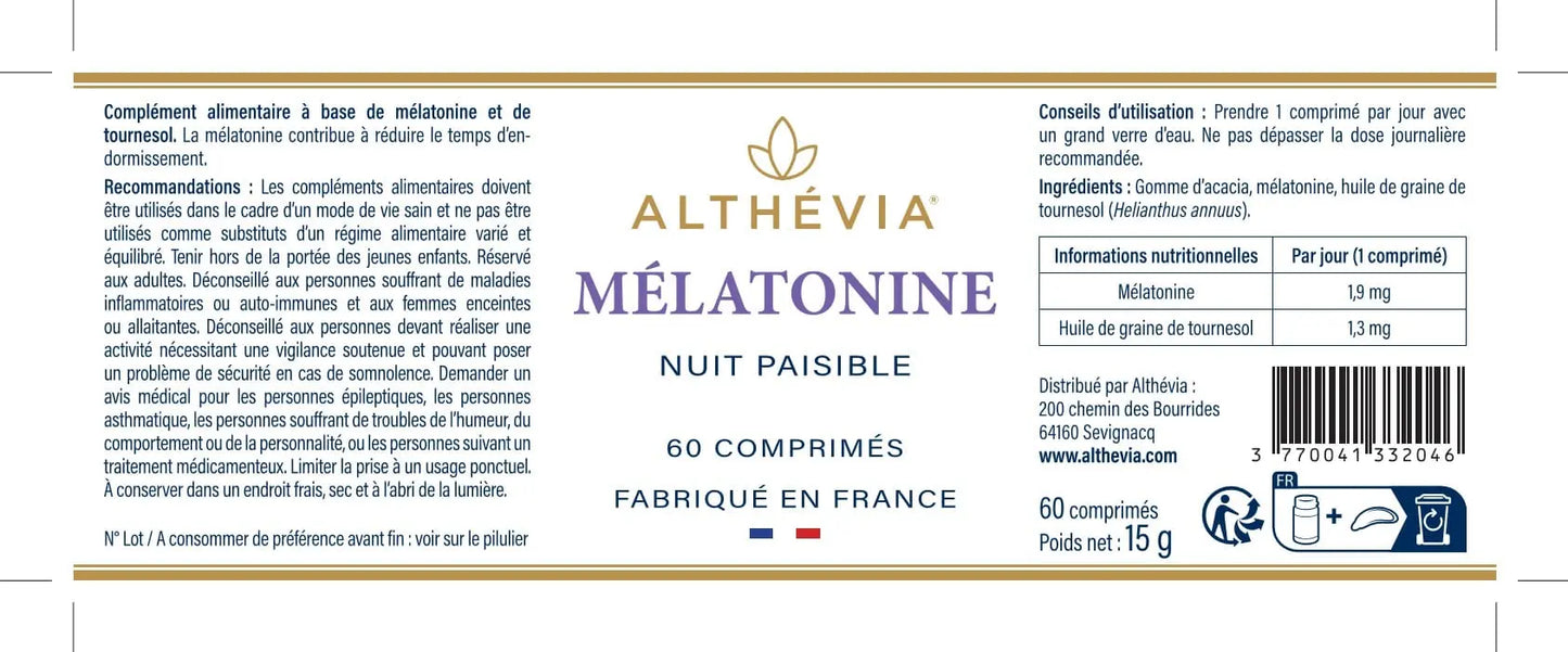 Mélatonine Althévia