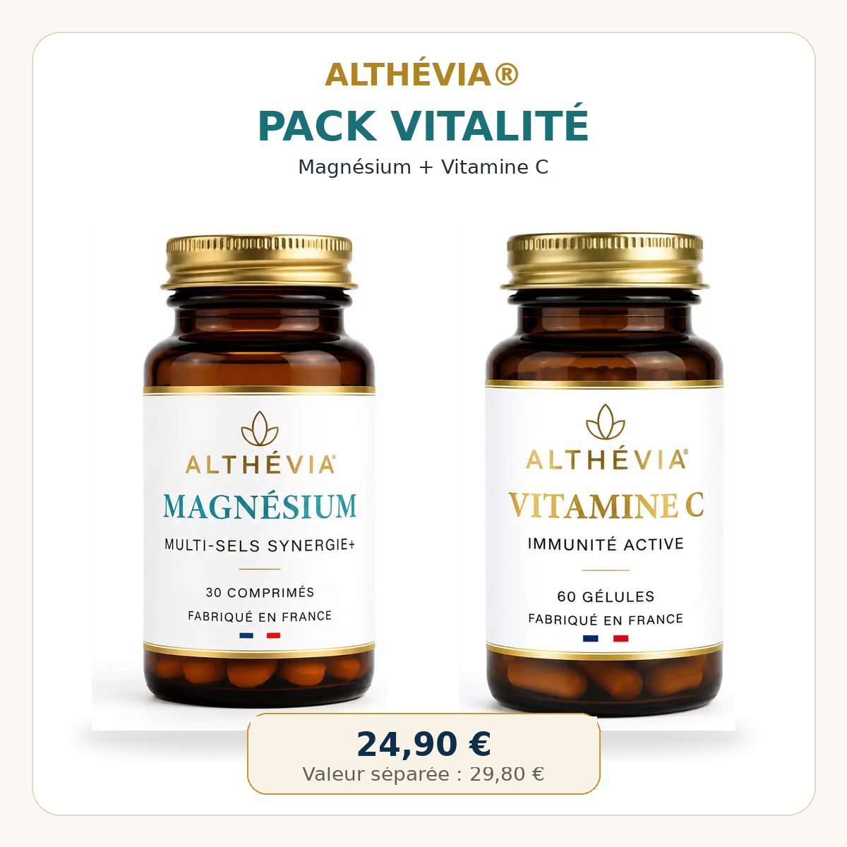 Pack Vitalité Althévia® – Magnésium + Vitamine C Althévia