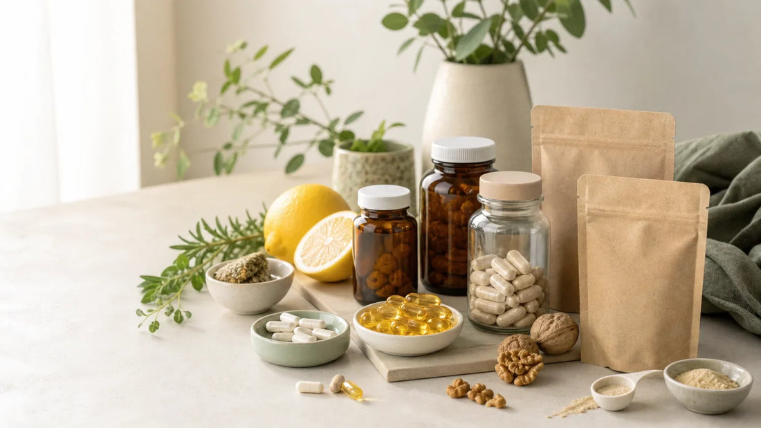 Sélection de compléments alimentaires sous différentes formes