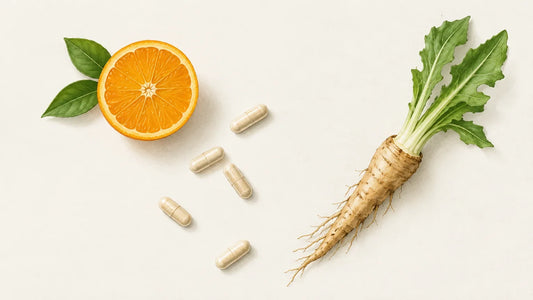 Capsules, agrume et chicorée dans une composition naturelle