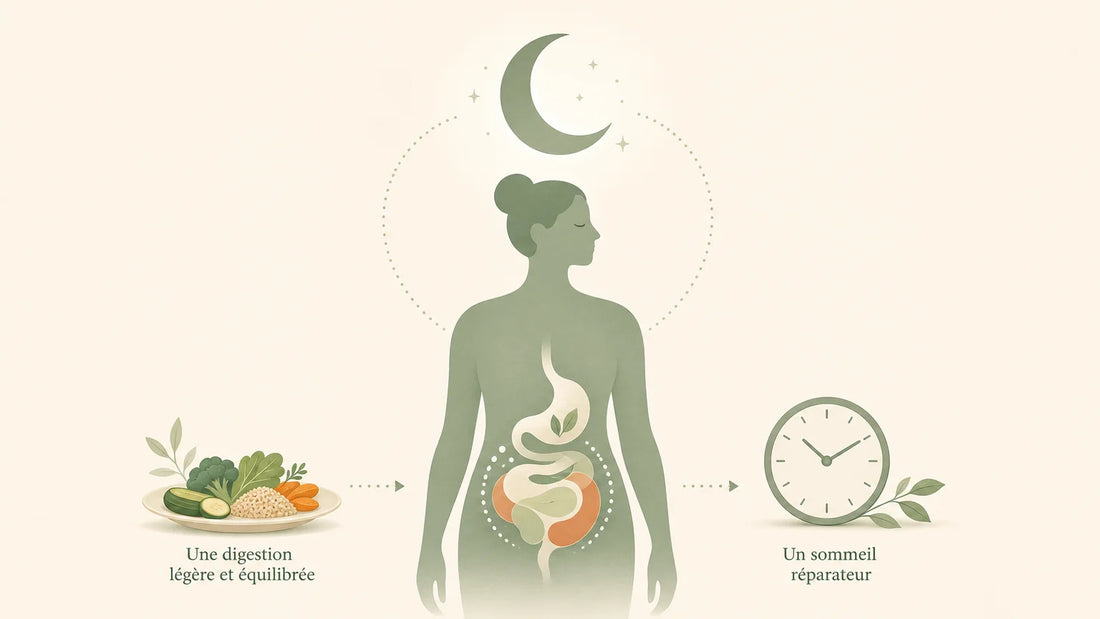Illustration du lien entre digestion et sommeil