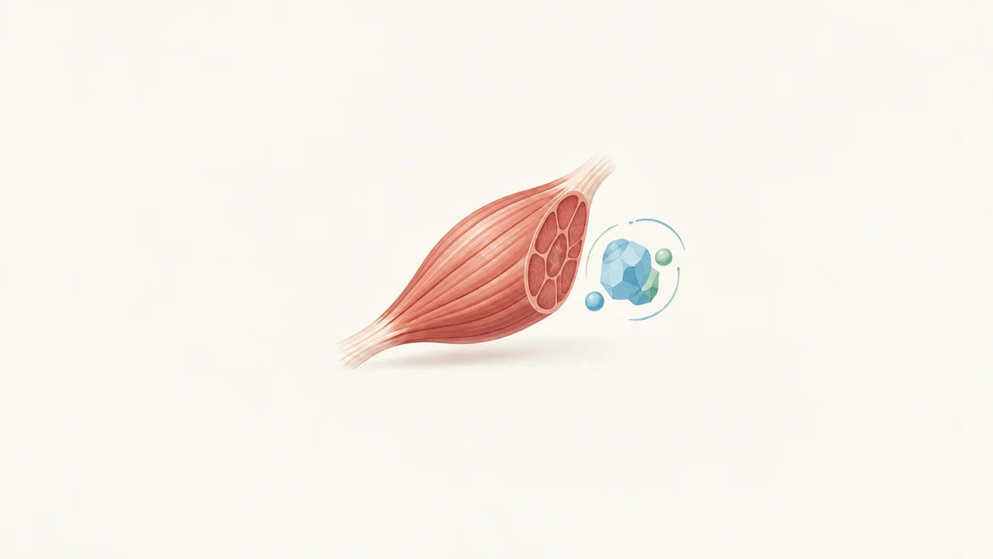 Illustration éditoriale sur le magnésium et les crampes musculaires
