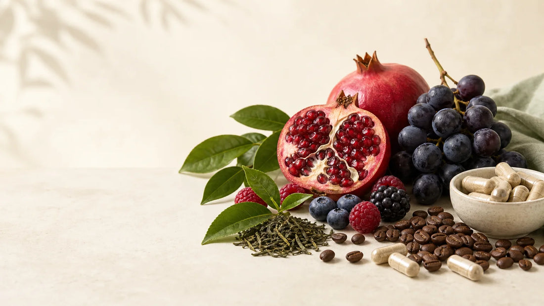 Sources végétales de polyphénols et capsules de complément alimentaire