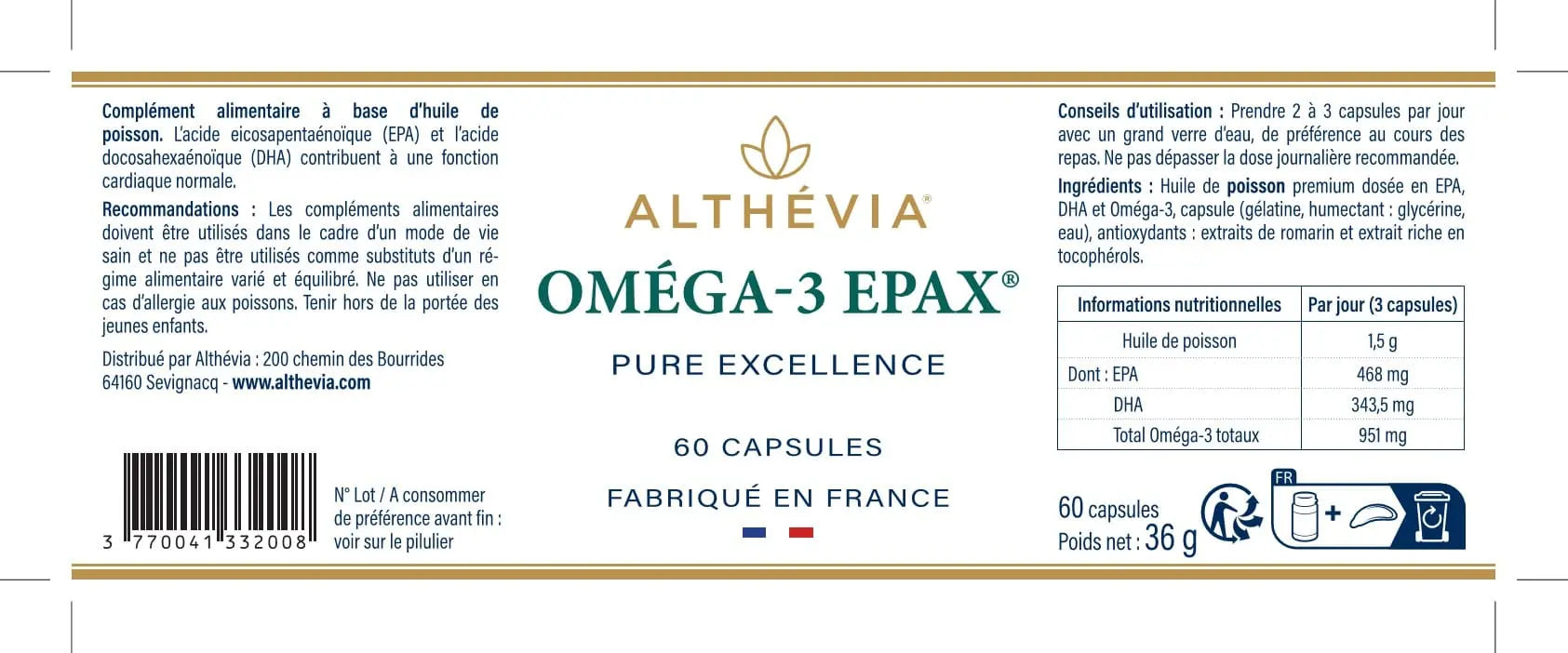 Oméga 3 EPAX Althévia