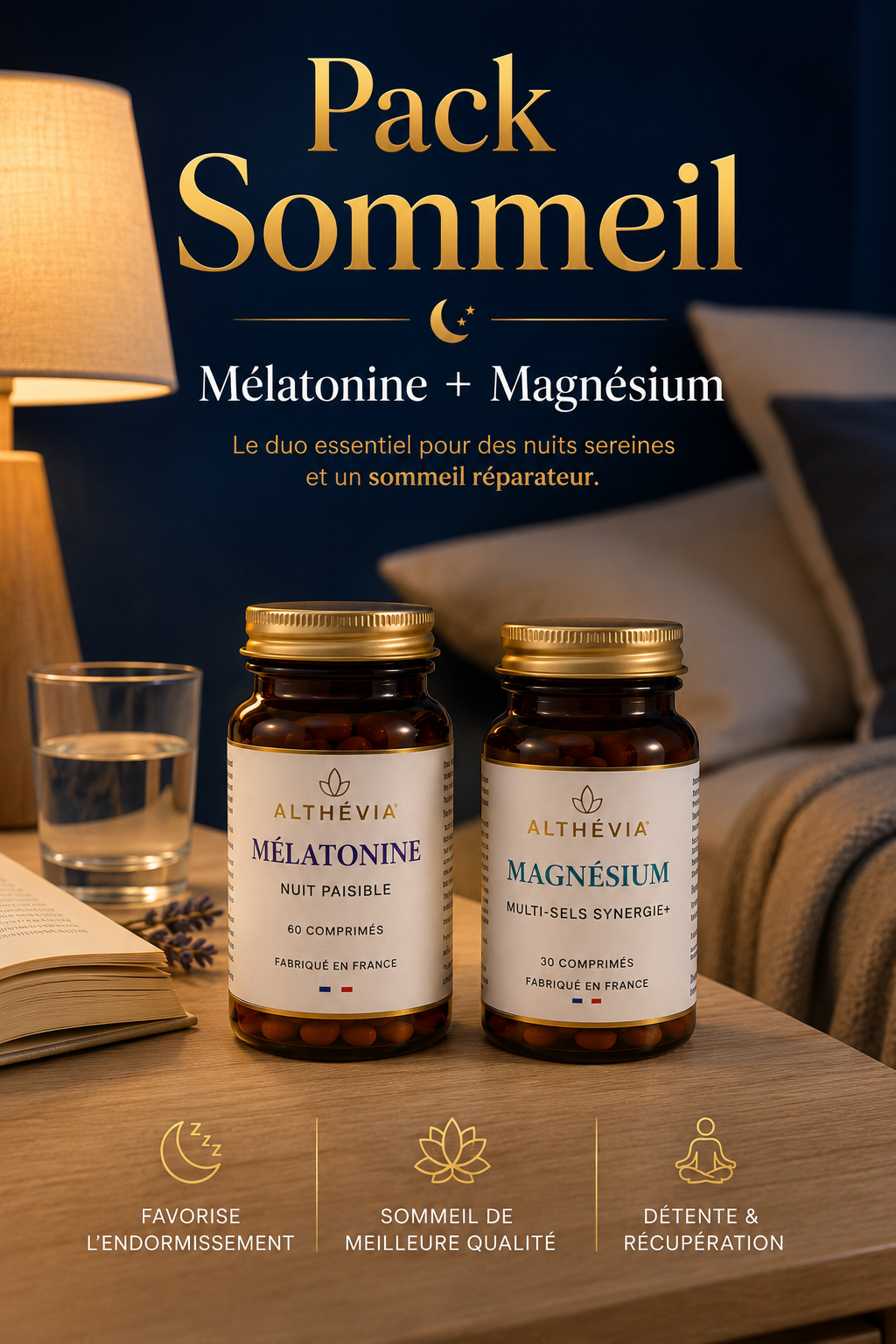 Pack Sommeil Althévia® – Mélatonine + Magnésium Althevia